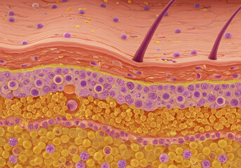 Skin tissue layers detailed anatomy