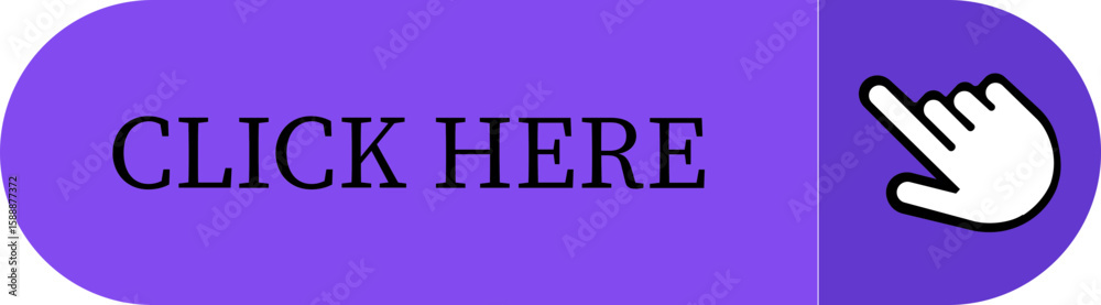 Fototapete Click Here Button Icon.Pointer Click button. Modern action button mouse click symbol. Computer mouse click cursor or Hand pointer symbol. Cursor arrow icon. Clicking finger. Vector illustration.