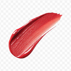 realistic 3d smooth glossy lipstick swatch smear smudge in different color style isolated on transparent background	
