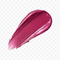 realistic 3d smooth glossy lipstick swatch smear smudge in different color style isolated on transparent background	

