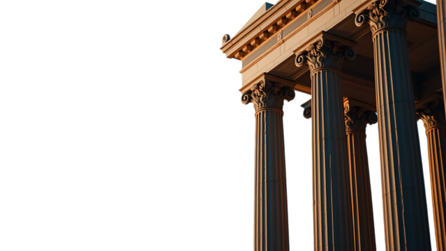 Isolated Ionic Column isolated on transparent background