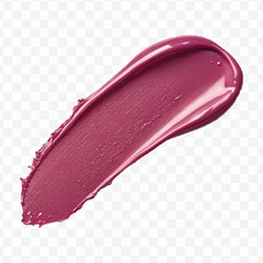 realistic 3d smooth glossy lipstick swatch smear smudge in different color style isolated on transparent background	
