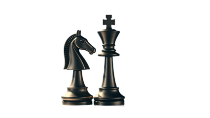 Isolated Chess Knight Piece isolated on transparent background