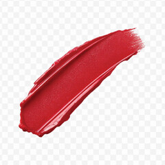 realistic 3d smooth glossy lipstick swatch smear smudge in different color style isolated on transparent background	

