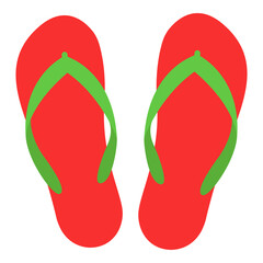 Beach slippers icon isolated on white background