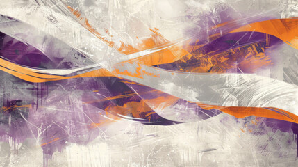 Purple and Orange Grunge Textured Background, Generative AI Illustration