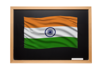 Chalkboard with Indian Flag: Bridging Education and National Pride