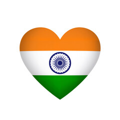 Heartfelt Unity: Indian Flag Colors in a Symbol of Love and Pride

