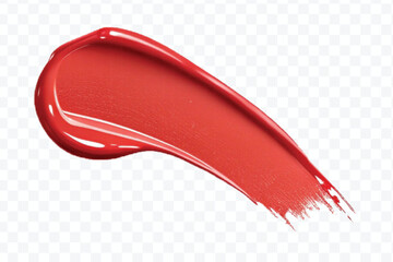 realistic 3d smooth glossy lipstick swatch smear smudge in different color style isolated on transparent background	

