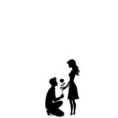 silhouette of a couple