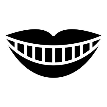 smile makeover glyph icon