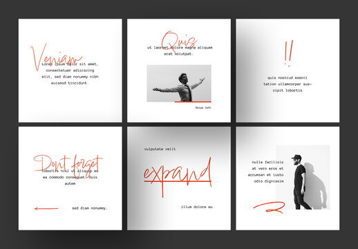 Very Minimal Social Media Posts With Square Format