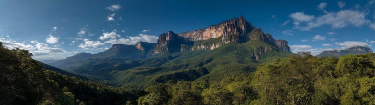 Breathtaking 360 degrees hdr panorama of mount roraima venezuela nature landscape view