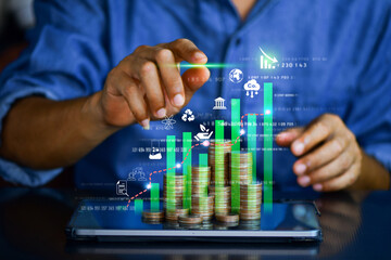 Green business responsibility sustainable environment development for net zero. Co2, Carbon...
