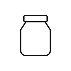 Empty Glass Jar with Lid for Food Storage and Kitchen Organization