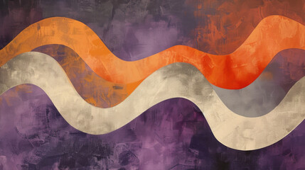 Purple and Orange Grunge Textured Background, Generative AI Illustration