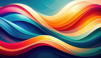 Abstract Colorful Wavy Pattern with Gradient and Texture Background