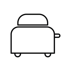 Minimalist Illustration of a Vintage Style Toaster in Simple Design