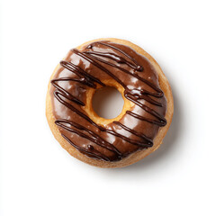 chocolate donut isolated on white background