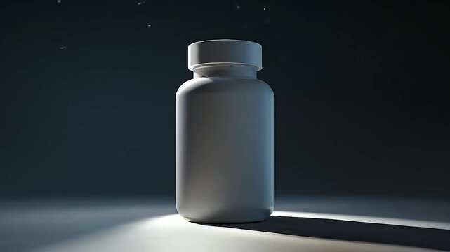 a white plastic medicine bottle