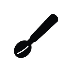 Simple Black Ice Cream Scoop with Wooden Handle for Serving Desserts
