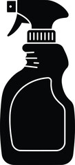 Vector Cleaning Products Spray Bottle Icon - Minimalist Design for Home Cleaning - Graphic Illustration