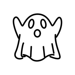 ghost icon vector, line style icon