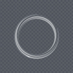 Curve light effect of motion wave. Dynamic white trail, fire path trace line, car lights, optic fiber and incandescence curve twirl.