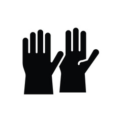 Obraz premium Black and White Illustration of Two Raised Hands in Celebration or Greeting