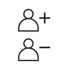 add user, delete user, profile, man avatar, woman avatar, people icons