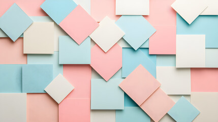pink and blue sticky notes background