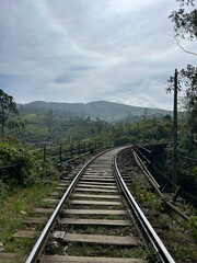 Fototapeta premium railway in the mountains