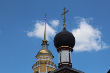 Kolomna, Russia - July 3, 2022: Kolomna, Old Town, Kolomna Kremlin, museums, Novogolutvinsky Holy...