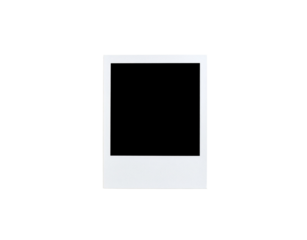 Classic blank white instant photo frame with a subtle texture empty and ready for a picture.