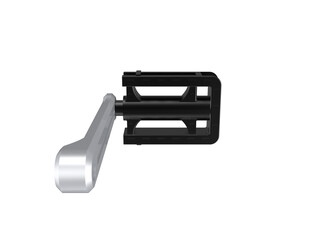 Premium Aluminum Bike Pedal with Crank Arm: Realistic 3D Render, High-Res Isolated Component for E-commerce, Web Graphics, and Cycling Technology Projects with Clean Design