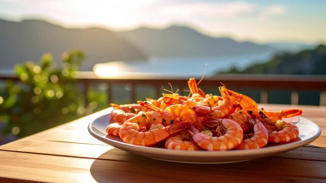 fried shrimp in quantity