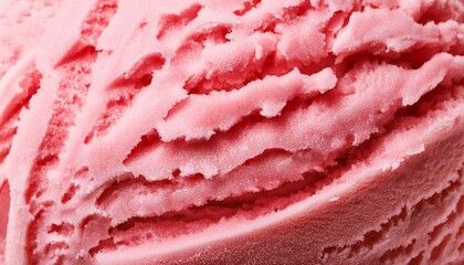 strawberry ice cream texture background close up