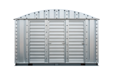 Galvanized steel structure with corrugated doors and bolted panels image