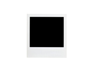Retrostyle blank instant photo frame with a wide textured white border.