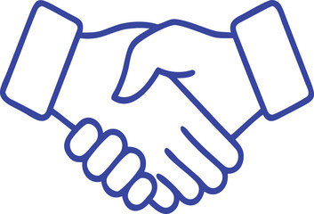 Handshake Agreement Line Art

