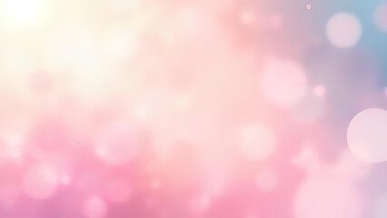 A romantic abstract background with soft pink and yellow bokeh lights.