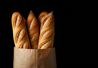 bread on white background