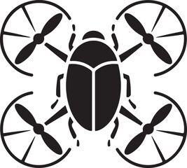 Flying Drone Silhouette Vector

Quadcopter Technology Illustration

Remote-Controlled Drone Design

Modern Drone in Flight Graphic

Aerial Drone Silhouette Art
