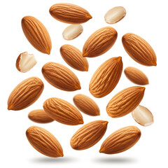 Obraz premium almonds isolated on white background