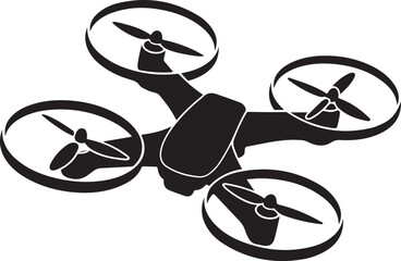 Flying Drone Silhouette Vector

Quadcopter Technology Illustration

Remote-Controlled Drone Design

Modern Drone in Flight Graphic

Aerial Drone Silhouette Art