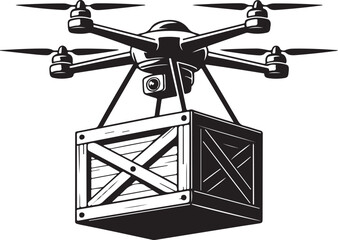 Flying Drone Silhouette Vector

Quadcopter Technology Illustration

Remote-Controlled Drone Design

Modern Drone in Flight Graphic

Aerial Drone Silhouette Art