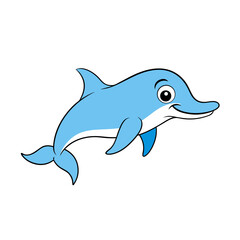 Fototapeta premium dolphin isolated on white background