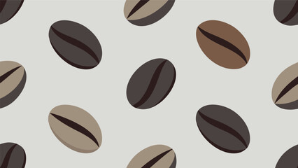coffee beans seamless pattern