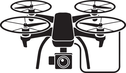 Flying Drone Silhouette Vector

Quadcopter Technology Illustration

Remote-Controlled Drone Design

Modern Drone in Flight Graphic

Aerial Drone Silhouette Art