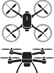 Flying Drone Silhouette Vector

Quadcopter Technology Illustration

Remote-Controlled Drone Design

Modern Drone in Flight Graphic

Aerial Drone Silhouette Art